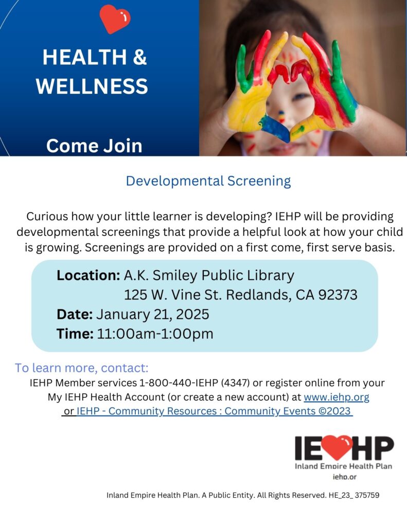 IEHP offering free Developmental Screenings 